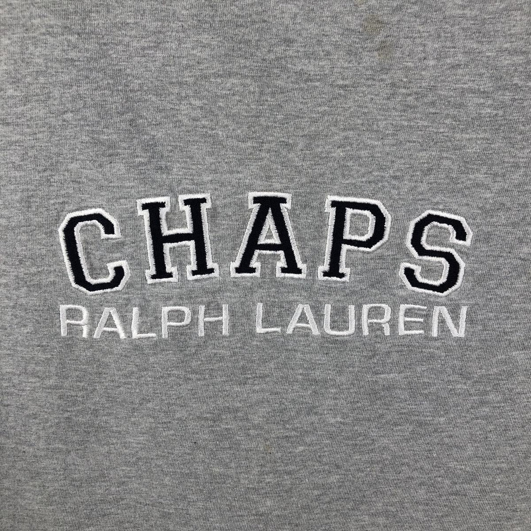 Ralph Lauren CHAPS logo embroidered ringer t-shirt, men's size XL. cotton gray type Vintage Second Hand