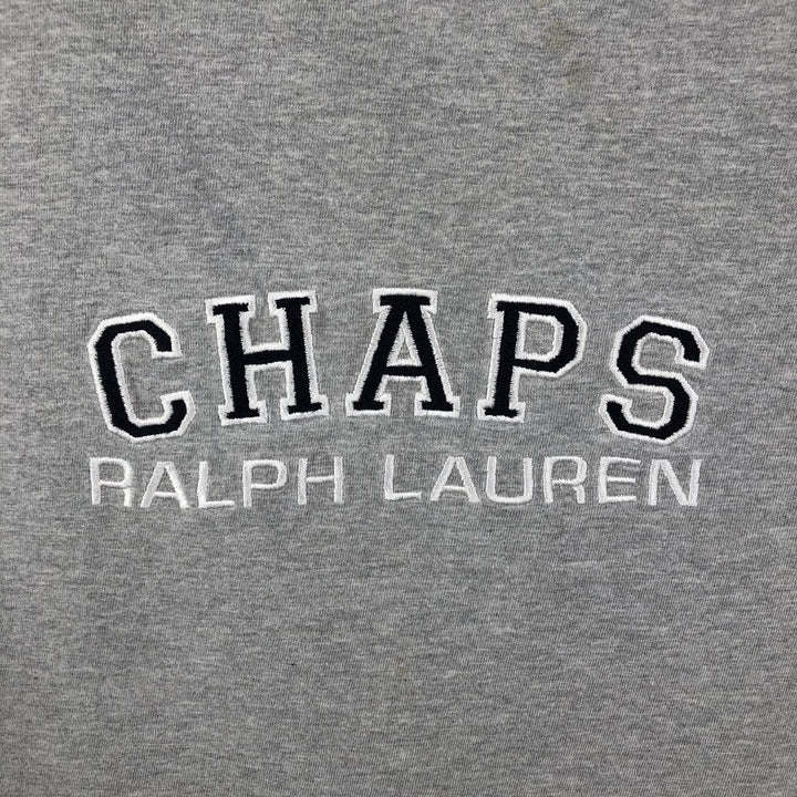 Ralph Lauren CHAPS logo embroidered ringer t-shirt, men's size XL. cotton gray type Vintage Second Hand