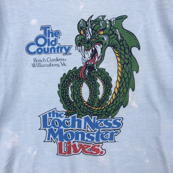~90'S The Old Country Busch Gardens Williamsburg Ringer T-shirt, Men's Size L polyester Blue type light blue Vintage Second Hand