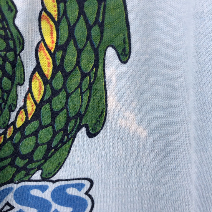 ~90'S The Old Country Busch Gardens Williamsburg Ringer T-shirt, Men's Size L polyester Blue type light blue Vintage Second Hand