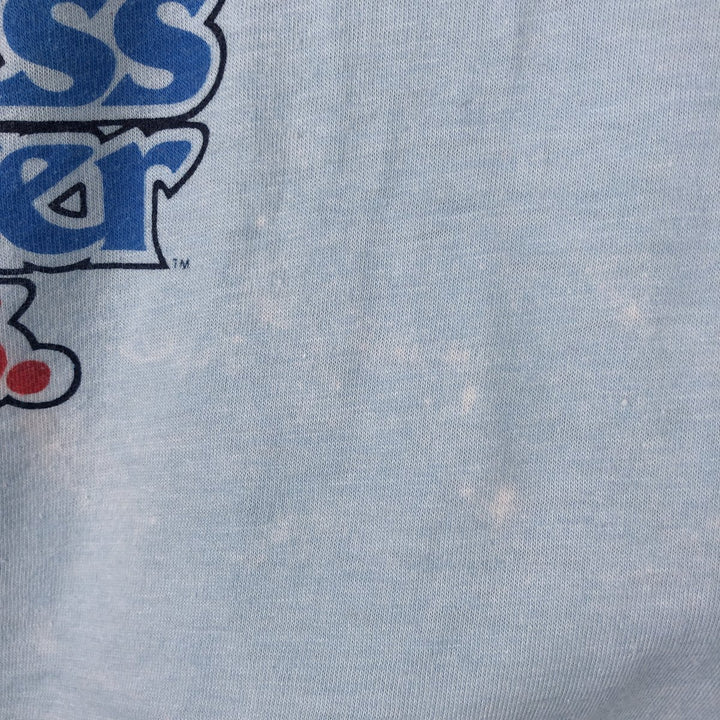 ~90'S The Old Country Busch Gardens Williamsburg Ringer T-shirt, Men's Size L polyester Blue type light blue Vintage Second Hand