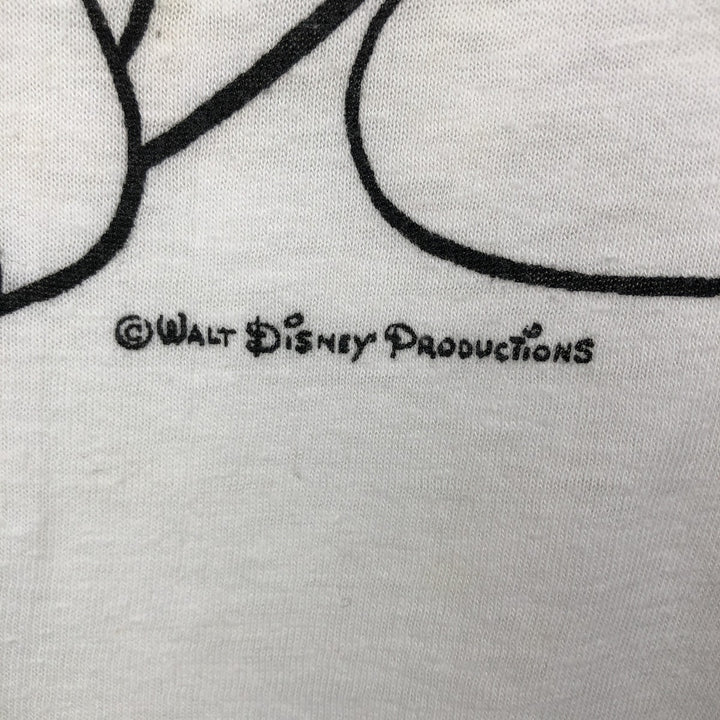 80s-90'S Disney Mickey Mouse Ringer T-shirt, Character Print T-shirt, Men's Size S (approx.), Vintage unclear white type Vintage Second Hand