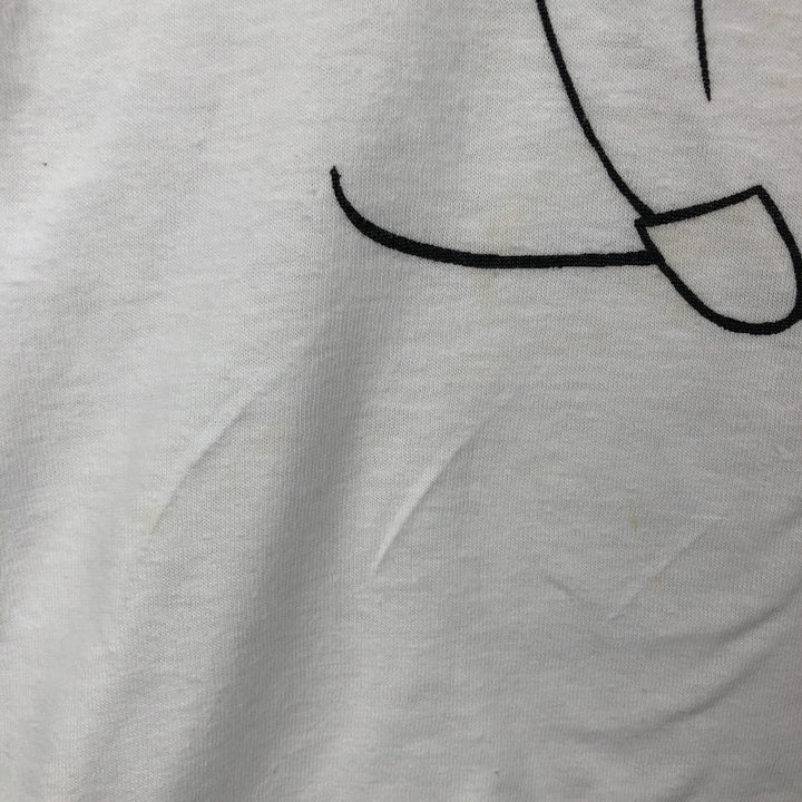 80s-90'S Disney Mickey Mouse Ringer T-shirt, Character Print T-shirt, Men's Size S (approx.), Vintage unclear white type Vintage Second Hand