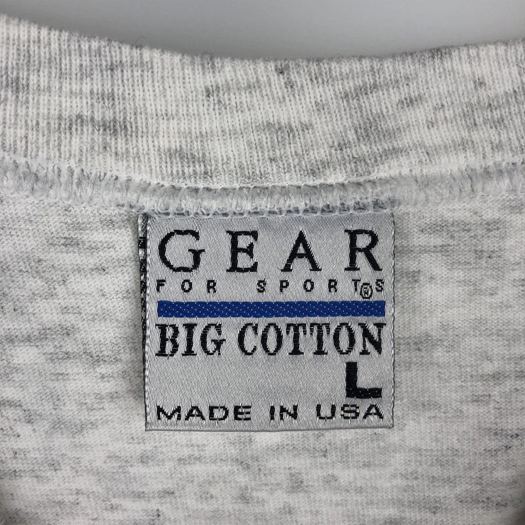 GEAR PENN University of Pennsylvania College T-Shirt, Made in USA, Men's Size L (Equivalent), Vintage cotton gray type Vintage Second Hand
