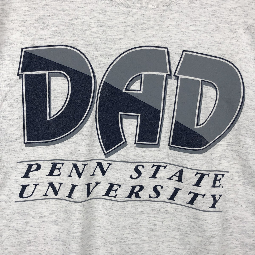 GEAR PENN University of Pennsylvania College T-Shirt, Made in USA, Men's Size L (Equivalent), Vintage cotton gray type Vintage Second Hand