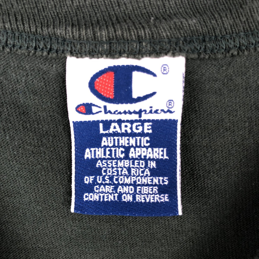 Champion Authentic Athletic Apparel College T-Shirt, Men's Size L (approx.) cotton green type Vintage Second Hand