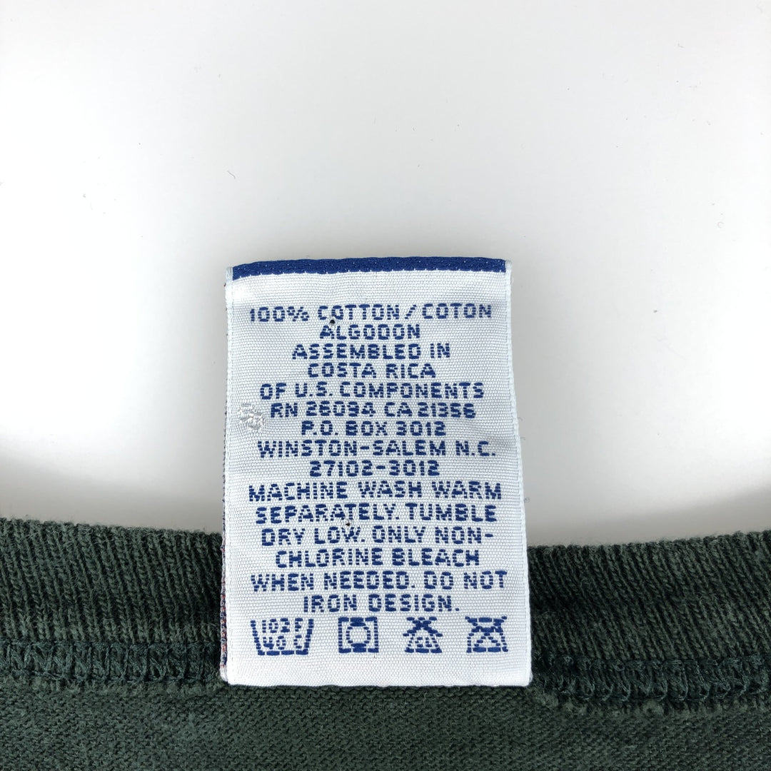 Champion Authentic Athletic Apparel College T-Shirt, Men's Size L (approx.) cotton green type Vintage Second Hand