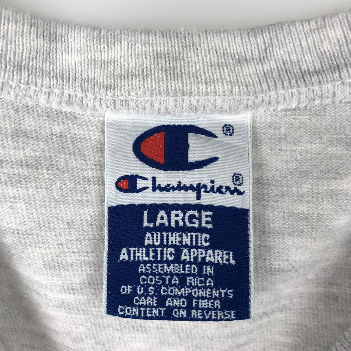 Champion Authentic Athletic Apple University of Michigan College T-Shirt, Men's Size L (approx.), Vintage cotton gray type Vintage Second Hand