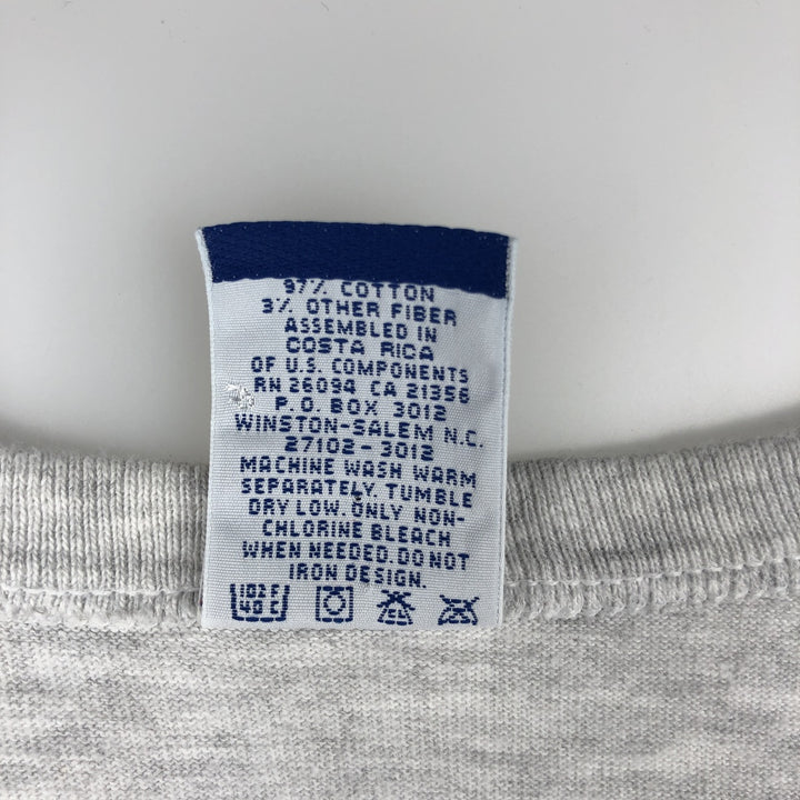 Champion Authentic Athletic Apple University of Michigan College T-Shirt, Men's Size L (approx.), Vintage cotton gray type Vintage Second Hand