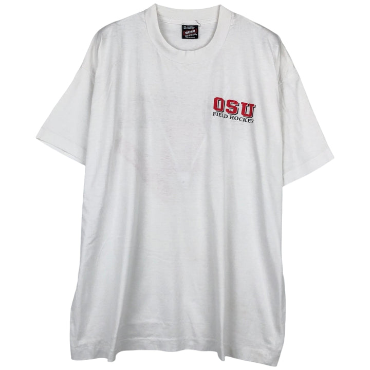 90'S Fruit of the Loom BEST OHIO STATE Ohio State University College T-Shirt, Made in USA, Men's XL equivalent, Vintage cotton white type Vintage Second Hand