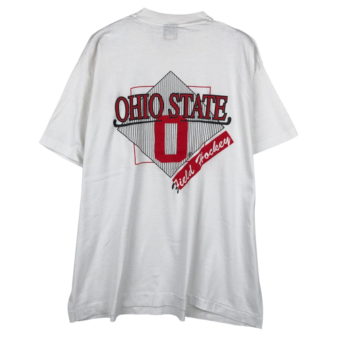 90'S Fruit of the Loom BEST OHIO STATE Ohio State University College T-Shirt, Made in USA, Men's XL equivalent, Vintage cotton white type Vintage Second Hand