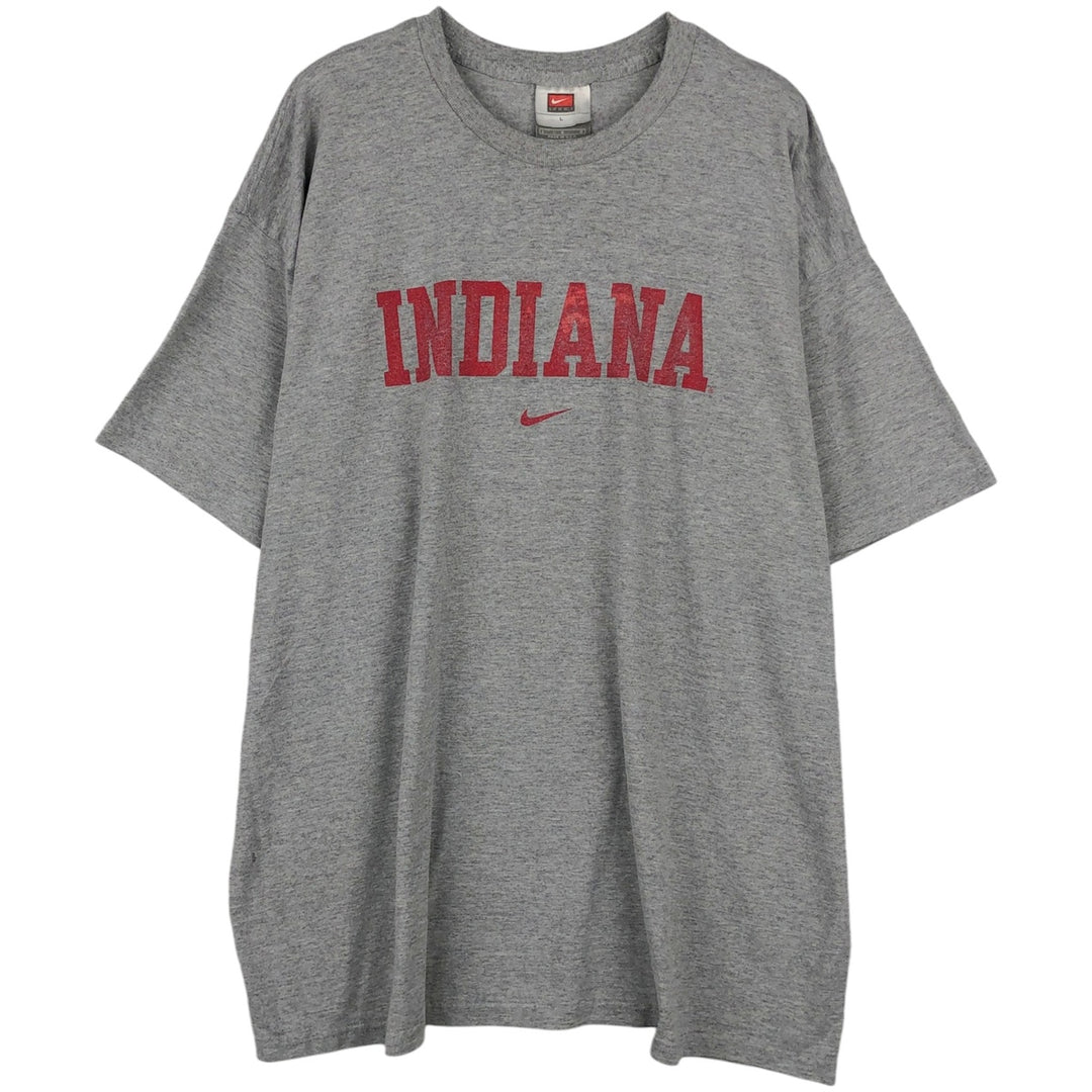 Nike Team College T-Shirt, Made in USA, Men's Size L (approx.) cotton gray type Vintage Second Hand