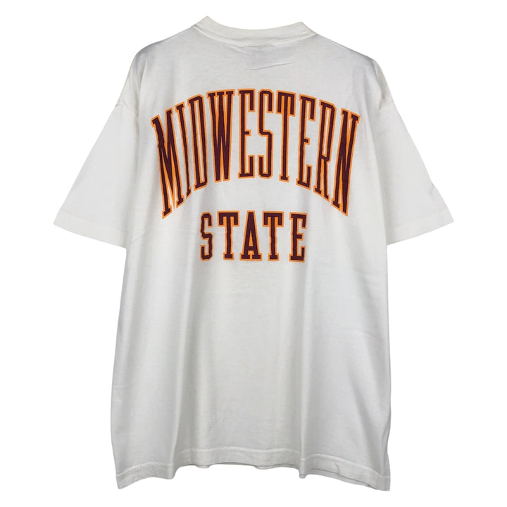 GEAR College T-shirt, Made in USA, Men's Size L cotton white type Vintage Second Hand