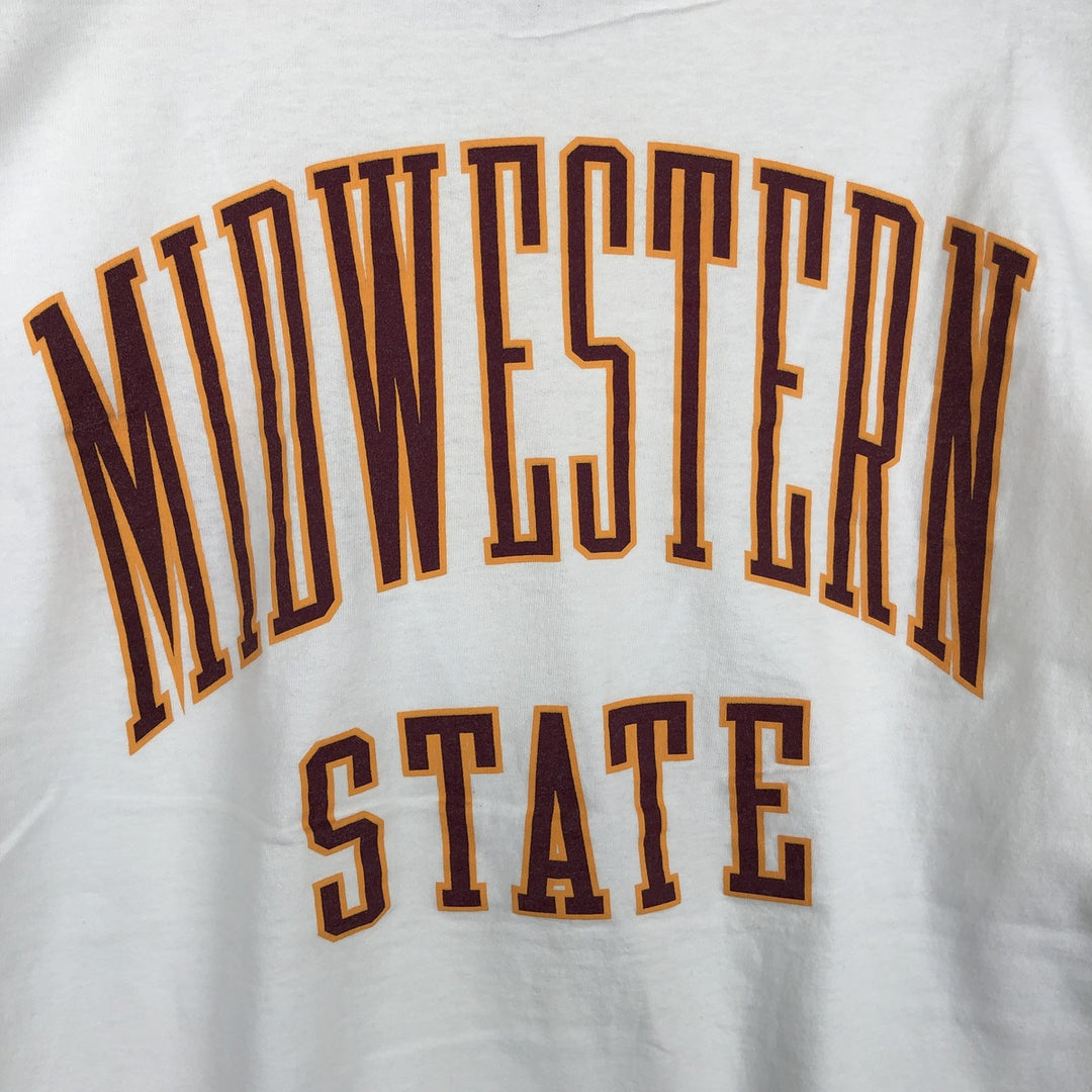 GEAR College T-shirt, Made in USA, Men's Size L cotton white type Vintage Second Hand