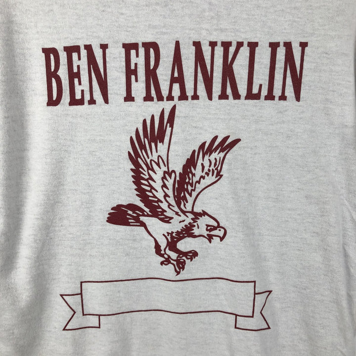 Eagle Pattern Reversible Double-Faced College T-Shirt, Men's Size S (Equivalent), Vintage unclear white type Vintage Second Hand
