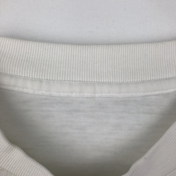 ~90'S College T-shirt, Men's Size L (approx.), Vintage unclear white type Vintage Second Hand