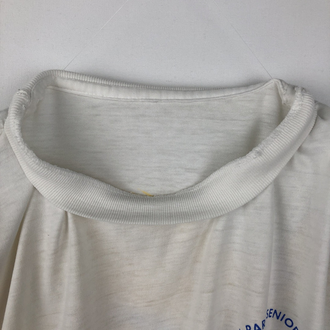 ~90'S College T-shirt, Men's Size L (approx.), Vintage unclear white type Vintage Second Hand