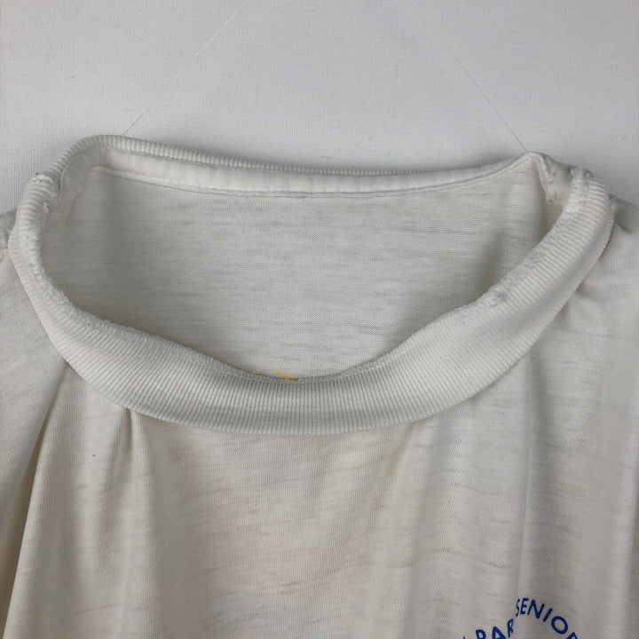 ~90'S College T-shirt, Men's Size L (approx.), Vintage unclear white type Vintage Second Hand