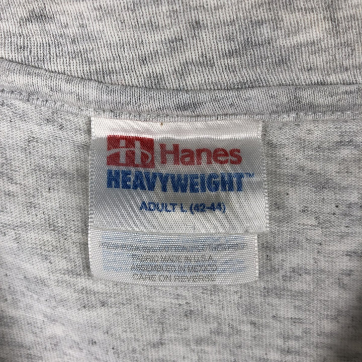 90'S Hanes Heavyweight Triple Print College T-Shirt, Men's Size L (Equivalent), Vintage cotton gray type Vintage Second Hand