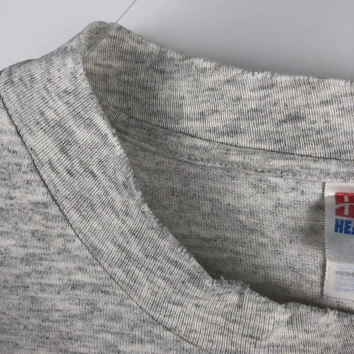 90'S Hanes Heavyweight Triple Print College T-Shirt, Men's Size L (Equivalent), Vintage cotton gray type Vintage Second Hand