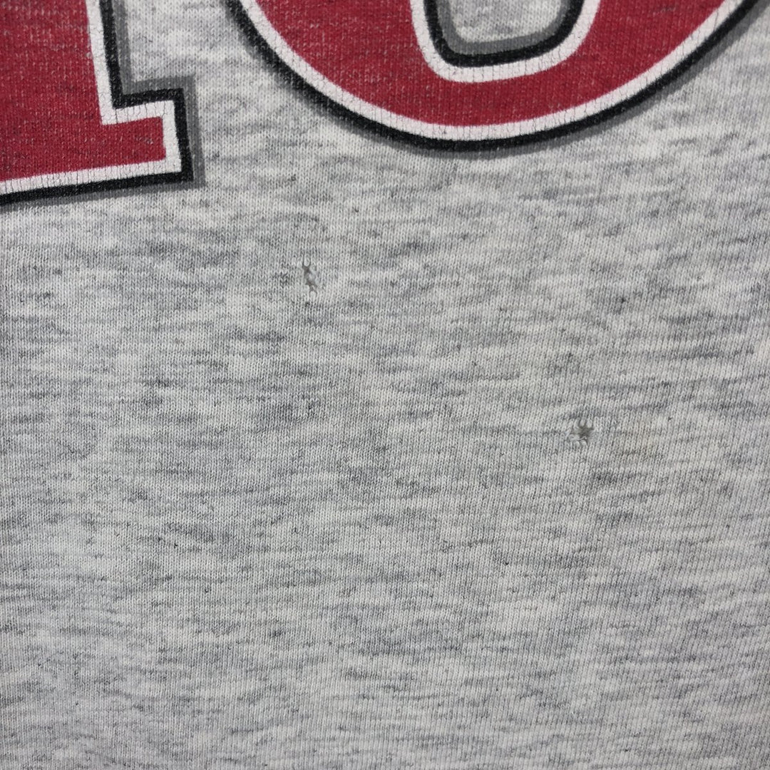 90'S Hanes Heavyweight Triple Print College T-Shirt, Men's Size L (Equivalent), Vintage cotton gray type Vintage Second Hand