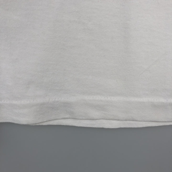 90'S Fruit of the Loom Eagle Pattern College T-Shirt, Made in USA, Men's Size L (approx.), Vintage cotton white type Vintage Second Hand