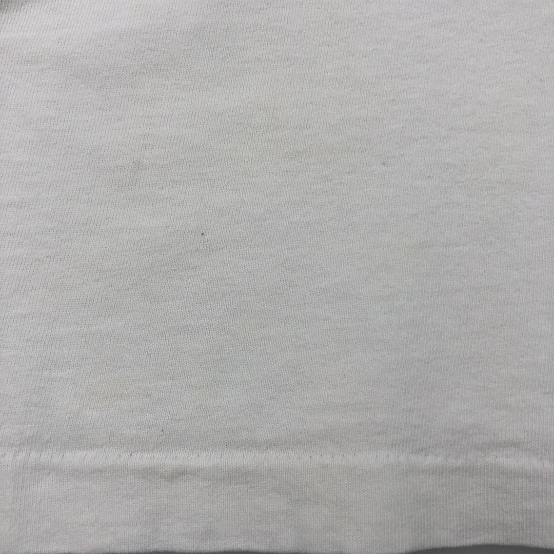 90'S Fruit of the Loom Eagle Pattern College T-Shirt, Made in USA, Men's Size L (approx.), Vintage cotton white type Vintage Second Hand