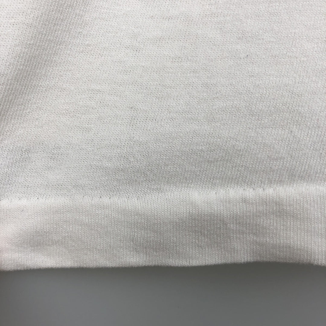 90'S Fruit of the Loom Eagle Pattern College T-Shirt, Made in USA, Men's Size L (approx.), Vintage cotton white type Vintage Second Hand