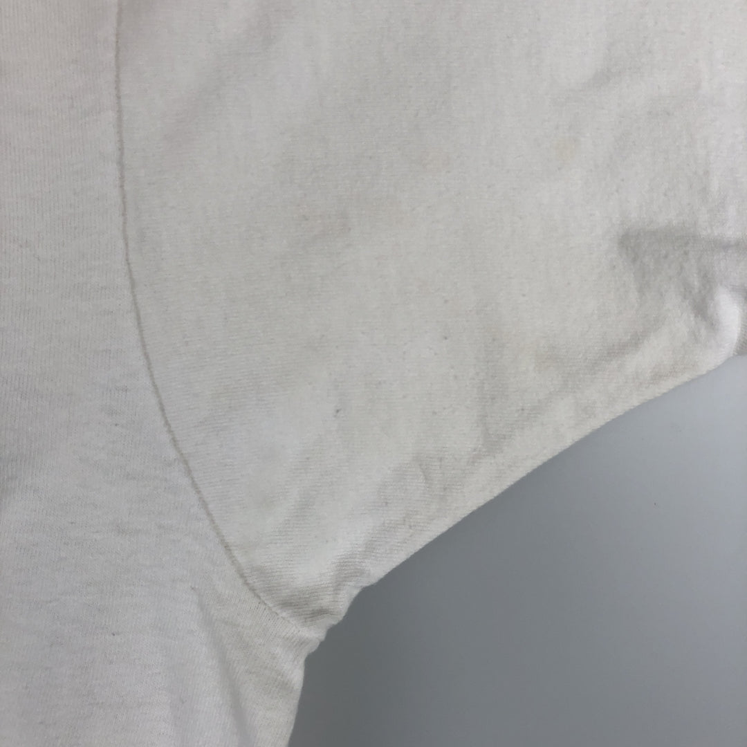 90'S Fruit of the Loom Eagle Pattern College T-Shirt, Made in USA, Men's Size L (approx.), Vintage cotton white type Vintage Second Hand