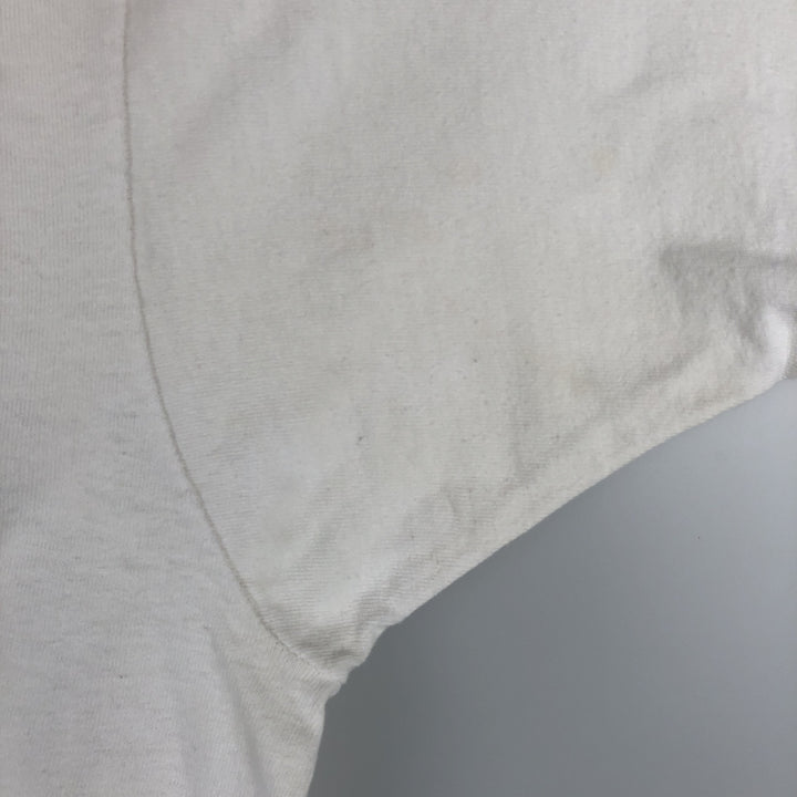 90'S Fruit of the Loom Eagle Pattern College T-Shirt, Made in USA, Men's Size L (approx.), Vintage cotton white type Vintage Second Hand