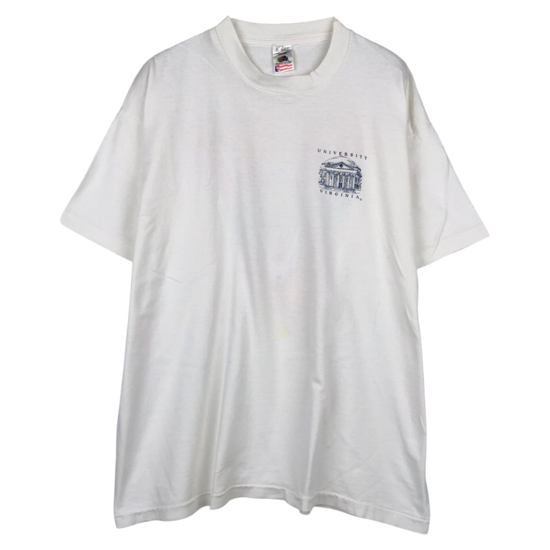 90'S Fruit of the Loom College T-Shirt, XL, Vintage cotton white type Vintage Second Hand