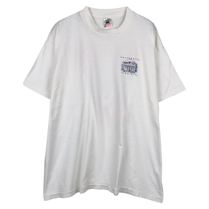 90'S Fruit of the Loom College T-Shirt, XL, Vintage cotton white type Vintage Second Hand