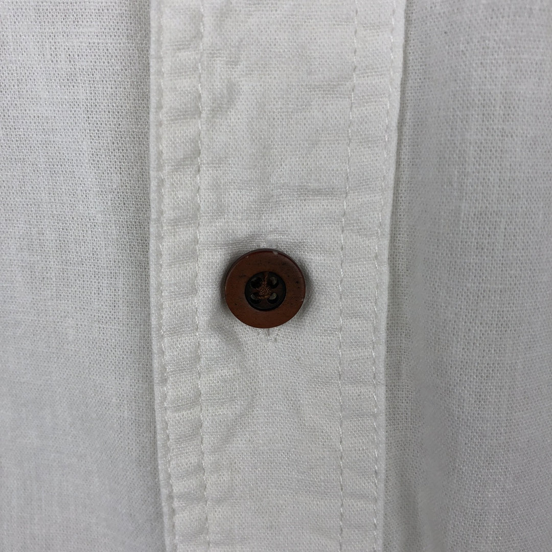 Orvis Classic Fit Short-Sleeve Hemp Shirt, Boxy Shirt, Men's Size L (approx.) Hemp pale white type Vintage Second Hand