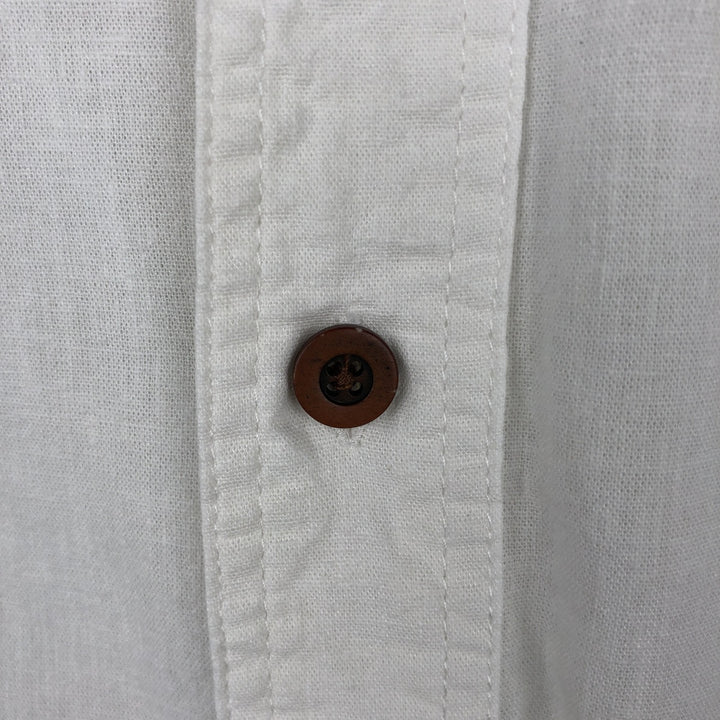 Orvis Classic Fit Short-Sleeve Hemp Shirt, Boxy Shirt, Men's Size L (approx.) Hemp pale white type Vintage Second Hand
