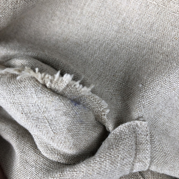 Eddie Bauer short-sleeved linen button-down shirt, men's size XL linen beige type brown Vintage Second Hand