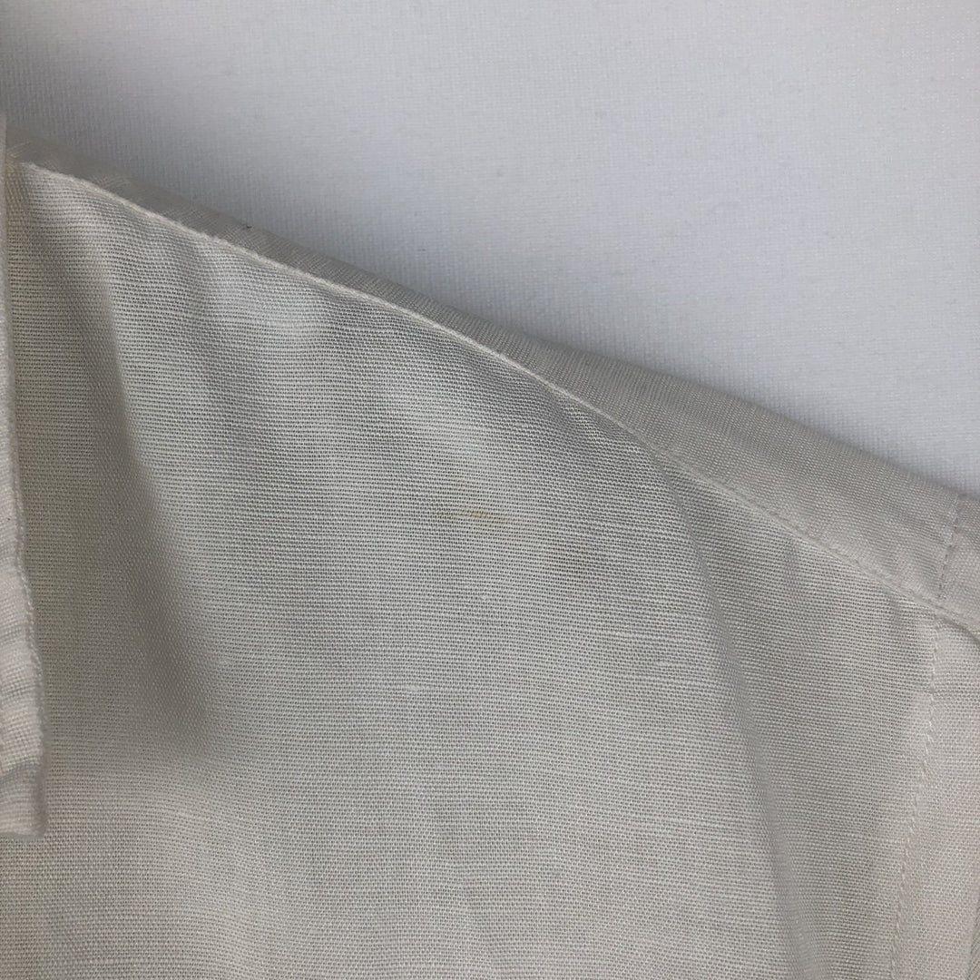 Lacoste short-sleeved open-collar cotton shirt, men's size L (approx.) cotton white type Vintage Second Hand