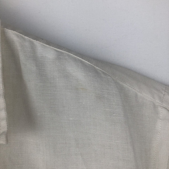 Lacoste short-sleeved open-collar cotton shirt, men's size L (approx.) cotton white type Vintage Second Hand