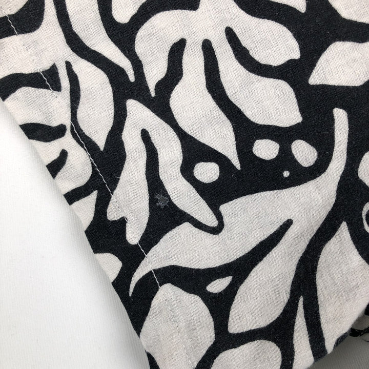 GAP MADE WITH LINEN All-over print short-sleeved open-collar cotton x linen shirt, boxy fit, men's size XL equivalent. linen white type Vintage Second Hand