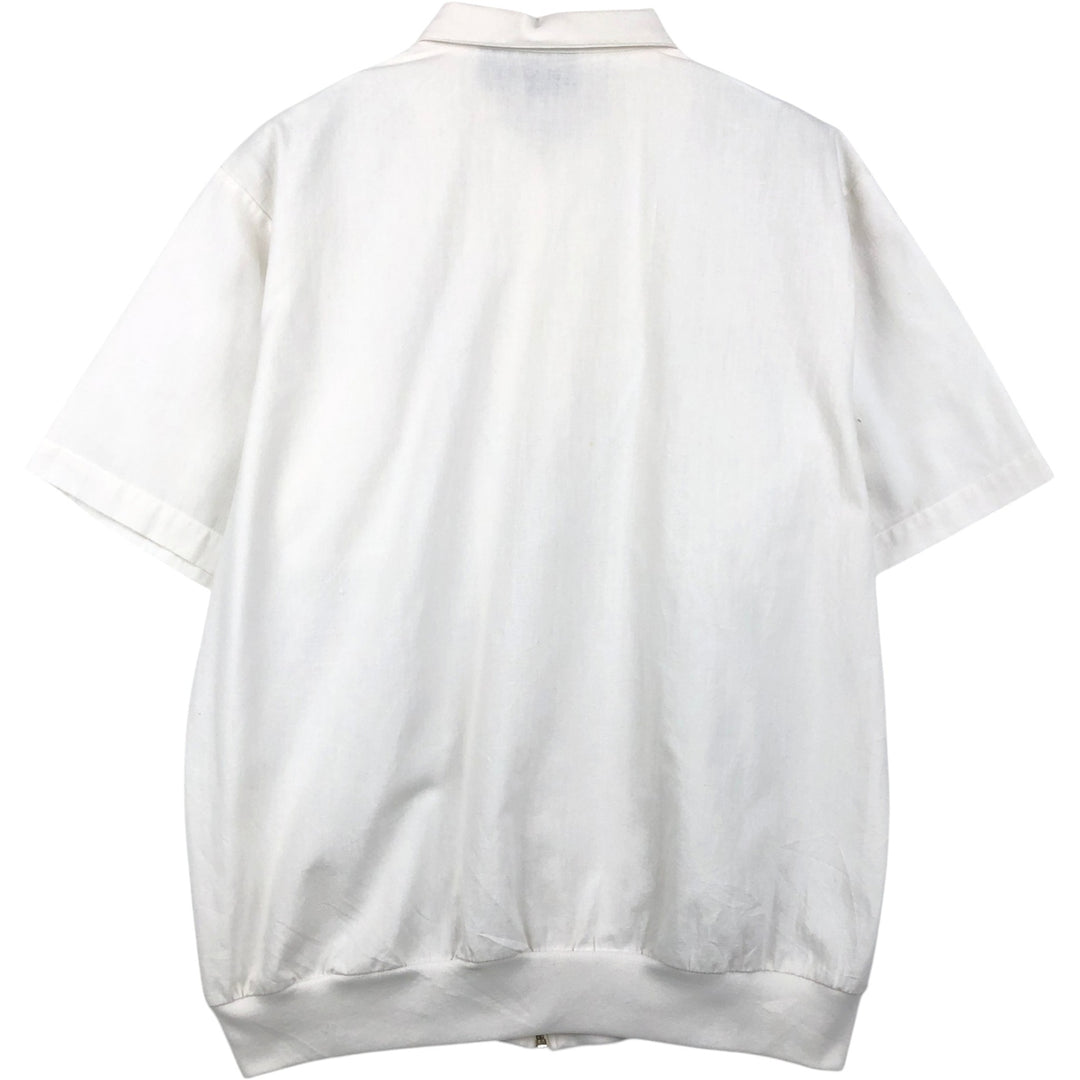 John Blair shirt jacket, men's size L (approx.), with collar. polyester white type Vintage Second Hand