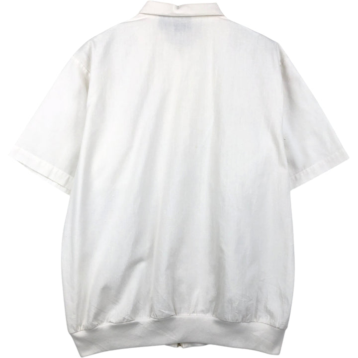 John Blair shirt jacket, men's size L (approx.), with collar. polyester white type Vintage Second Hand