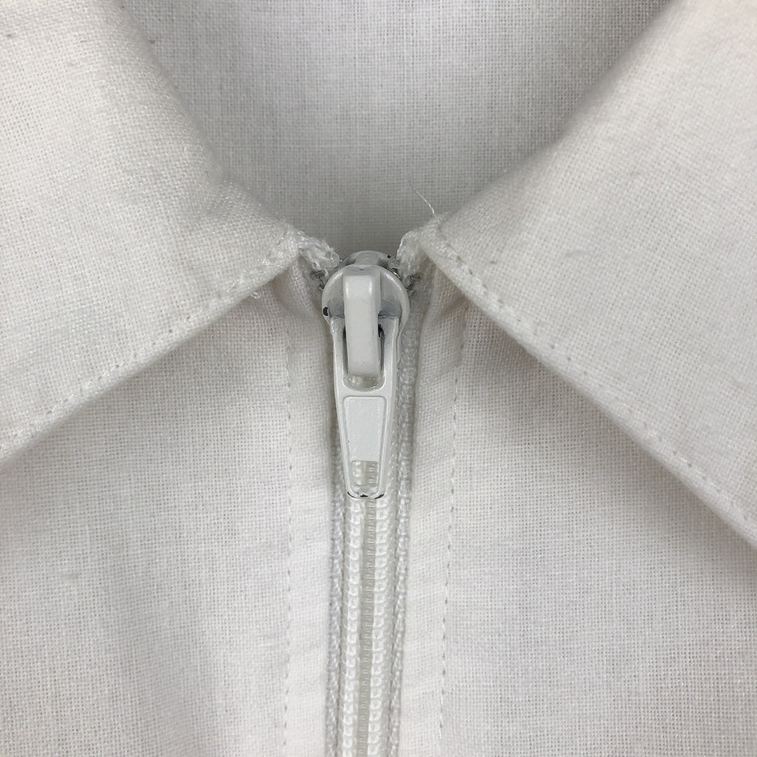 John Blair shirt jacket, men's size L (approx.), with collar. polyester white type Vintage Second Hand