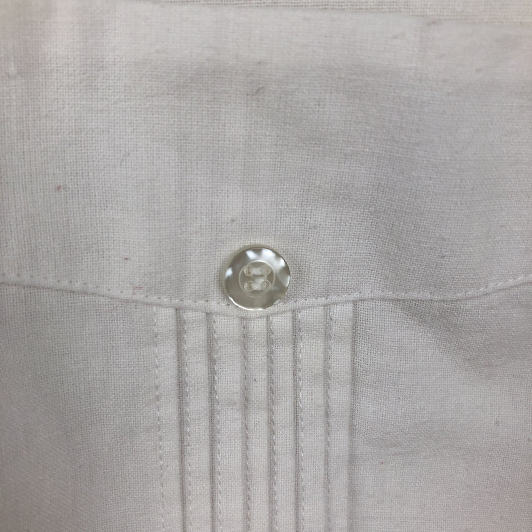 John Blair shirt jacket, men's size L (approx.), with collar. polyester white type Vintage Second Hand