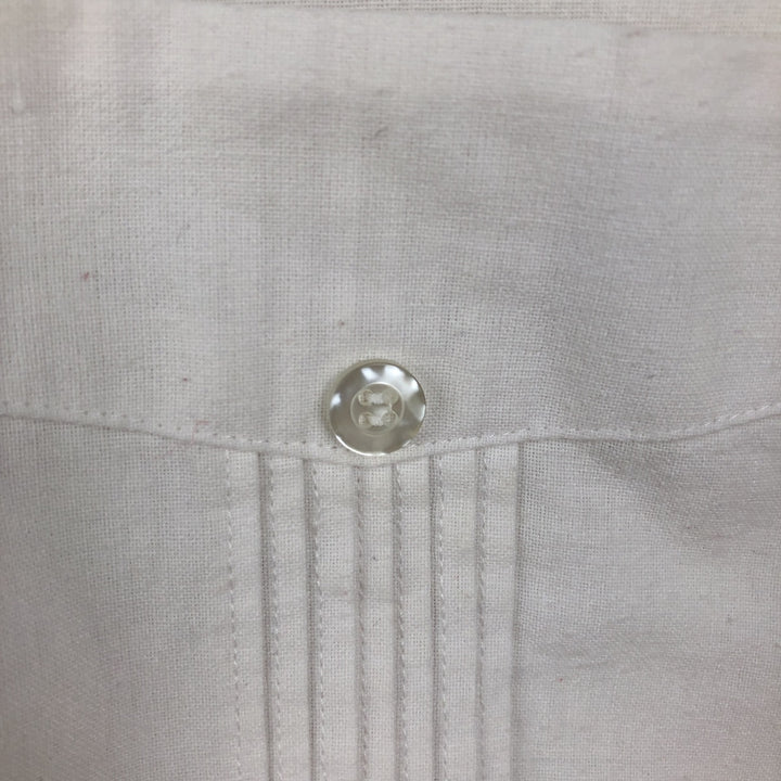 John Blair shirt jacket, men's size L (approx.), with collar. polyester white type Vintage Second Hand