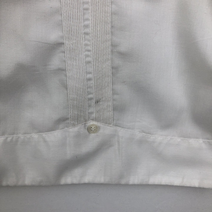 GUAYABERAS YUCATECAS Short-Sleeve Open Collar Mexican Shirt Cuban Shirt Men's XL Equivalent Box Shirt polyester white type Vintage Second Hand