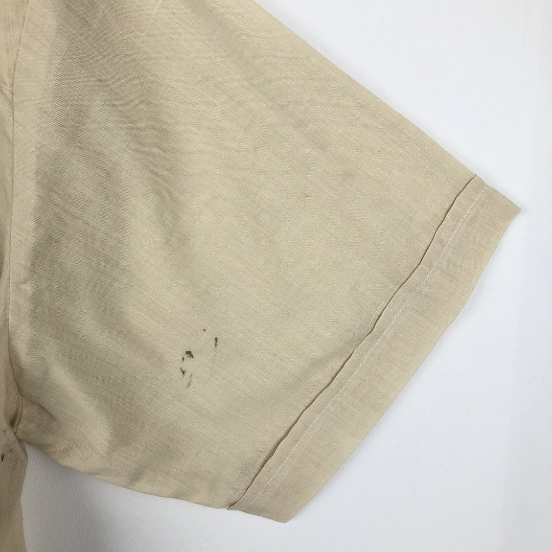 Anthony SPORT Short-Sleeve Open-Collar Mexican Shirt, Cuban Shirt, Boxy Shirt, Men's Size M unclear Beige type Vintage Second Hand