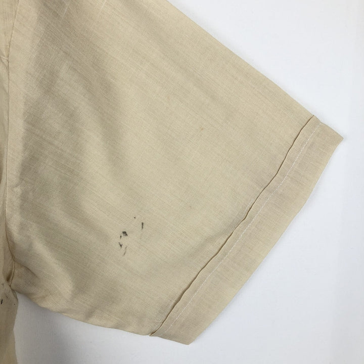 Anthony SPORT Short-Sleeve Open-Collar Mexican Shirt, Cuban Shirt, Boxy Shirt, Men's Size M unclear Beige type Vintage Second Hand