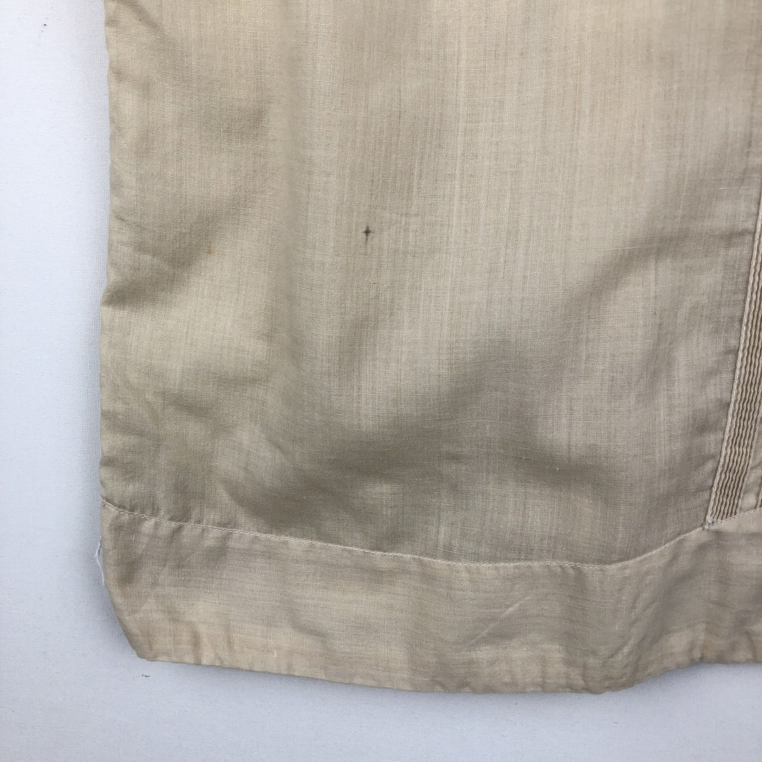 Anthony SPORT Short-Sleeve Open-Collar Mexican Shirt, Cuban Shirt, Boxy Shirt, Men's Size M unclear Beige type Vintage Second Hand