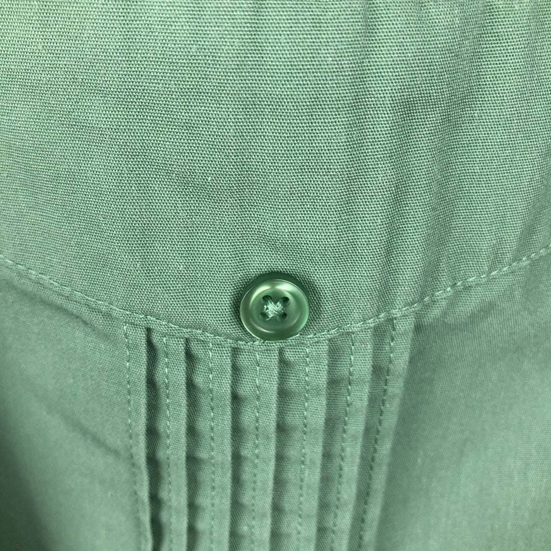 John Blair Collared Short-Sleeve Shirt Jacket, Men's Size XL (approx.) polyester green type Vintage Second Hand
