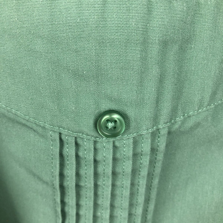 John Blair Collared Short-Sleeve Shirt Jacket, Men's Size XL (approx.) polyester green type Vintage Second Hand