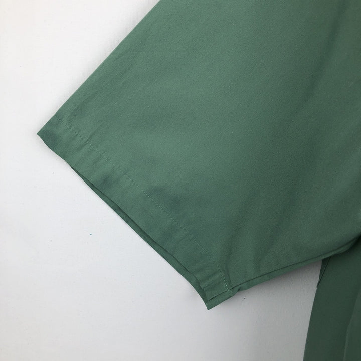 John Blair Collared Short-Sleeve Shirt Jacket, Men's Size XL (approx.) polyester green type Vintage Second Hand